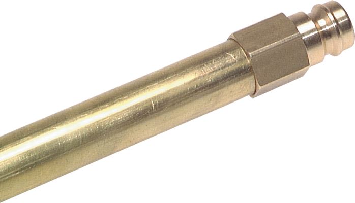 Temperierkupplungsstecker 13mm Zapfen, Rohr 14x150mm