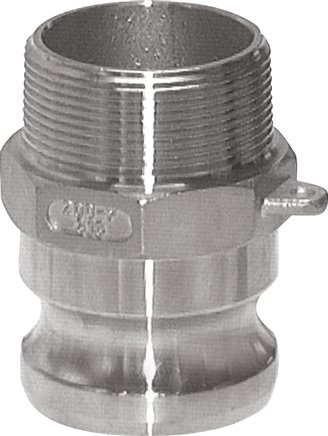 Kamlock-Stecker (F) R 2-1/2"(AG), Aluminium
