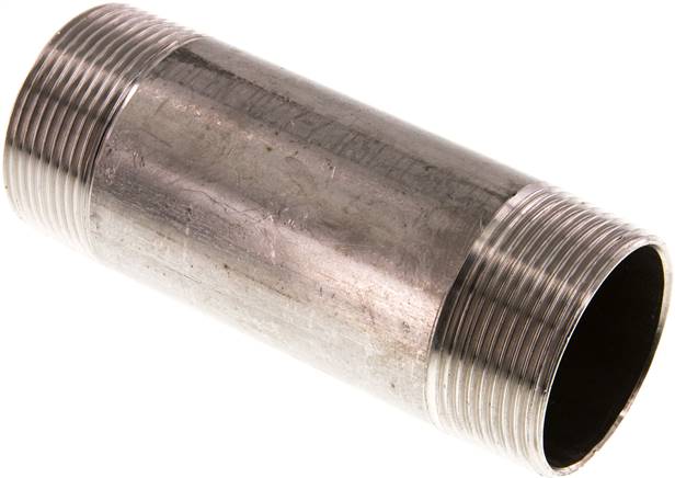 Rohrdoppelnippel R 1-1/2"-120mm, 1.4571