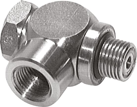 Drosselrückschlagventil G 1/8", abluftregelnd (B), Edelstahl