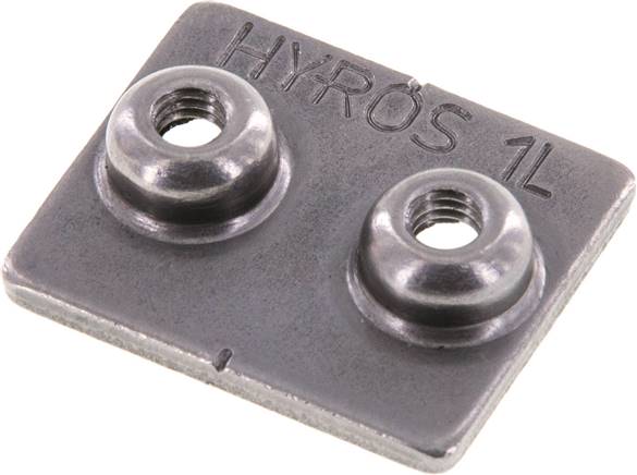 Anschweißplatte, Stahl blank, Baugröße 1, leichte Baureihe