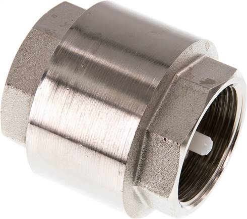 Rückschlagventil (leicht), G 1-1/2", PN 10, Messing vernickelt