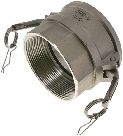 Kamlock-Kupplung (D) NPT 4"(IG), Edelstahl (1.4408)