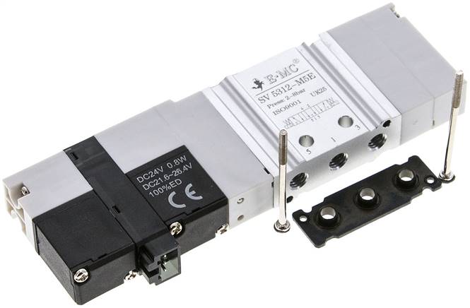 Magnetventil für S1V, 5/3-Wege (Mittelstellung entlüftet) Typ SV 5312-M5E