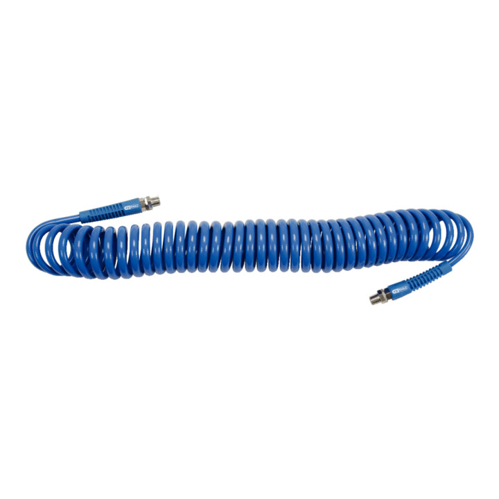 KS Tools PU-Druckluft-Spiralschlauch, Ø 8mm, G1/4 AG, 15 m