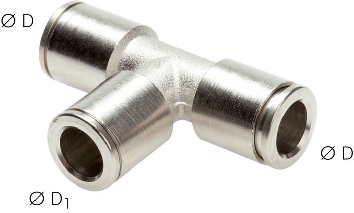 T-Steckanschluss 12mm-12mm, IQS-MSV (Hochtemperatur), Dichtung FKM