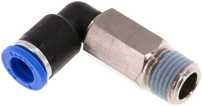 Winkel-Steckanschluss, lang R 1/4"-8mm, IQS-Standard