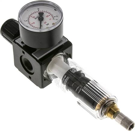 MULTIFIX Filterregler, G 3/8", 0,5 - 10bar, Baureihe 1, Kondensatablass automatisch (drucklos geschlossen)