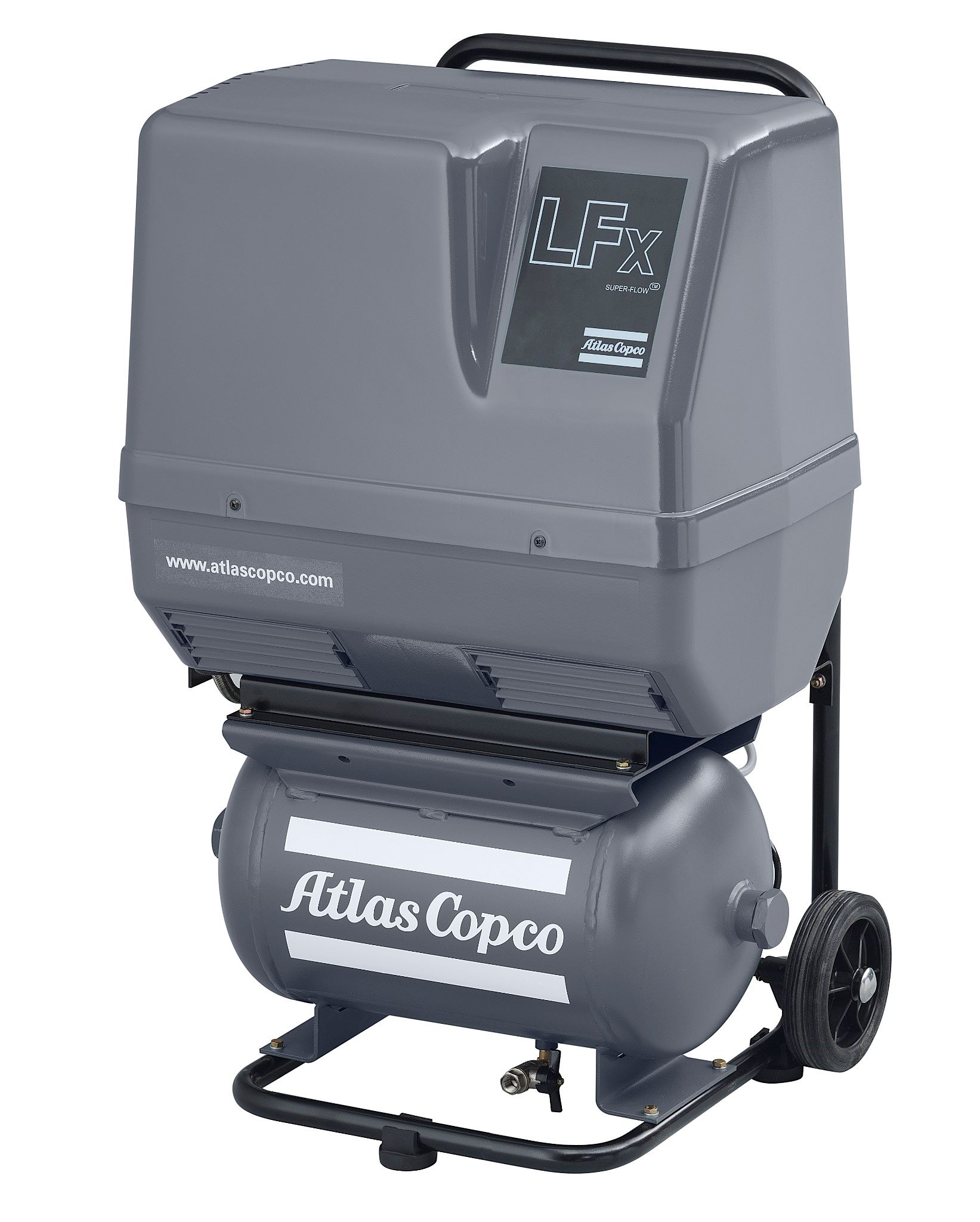 ABVERKAUF Atlas Copco Kolbenkompressor LFx 0,7 - 10 bar Trolley / 20 230V