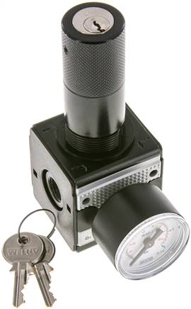 MULTIFIX Druckregler, abschließbar, Reihenmont. G 1/4", 0,1 - 3bar, Multifix 1