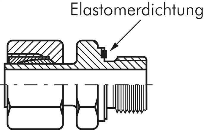 Einstellb. Schneidringverschr. M 12x1,5-6 S, Stahl verzinkt