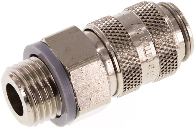 Schnellkupplung (NW5) G 1/4"(AG), Messing vernickelt