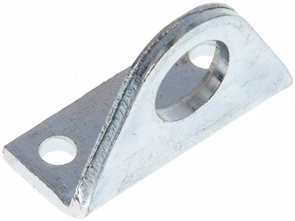 Fußwinkel für 8 & 10mm ISO 6432-Zylinder, Stahl verzinkt