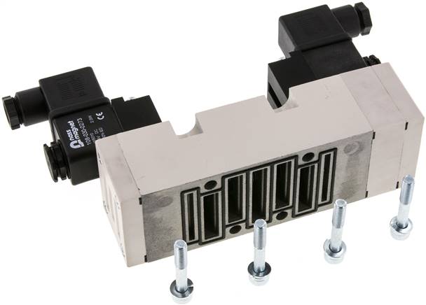 ISO-Ventil (Größe 2), 5/3-Wege, Mittelstellung entlüftet, 24 V=