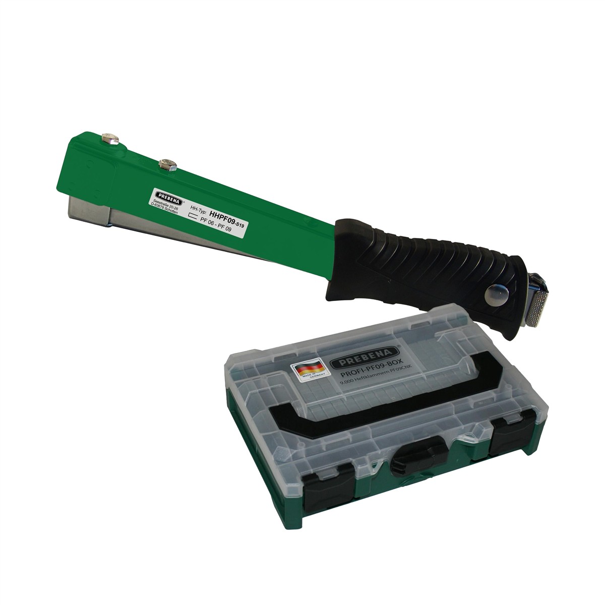 PROMOZIONE Martello sparachiodi Prebena HFPF09 + scatola professionale PF09