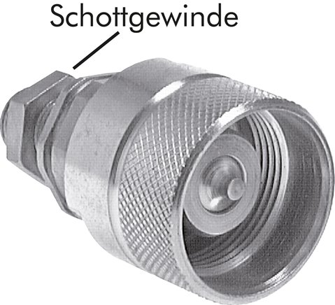 Schott-Schraubkupplung, Stecker Baugr.6, 28 L (M36x2)