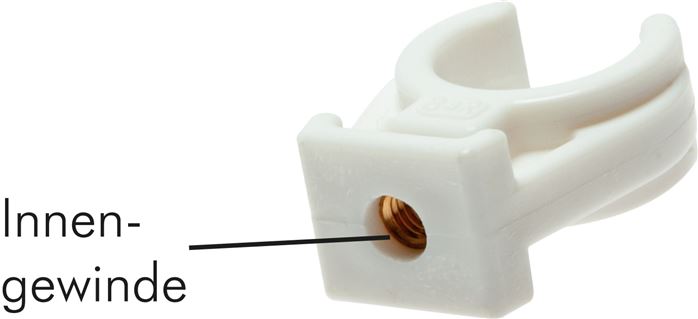 Rohrbefestigungsclip (2-fach) für 10mm Rohr