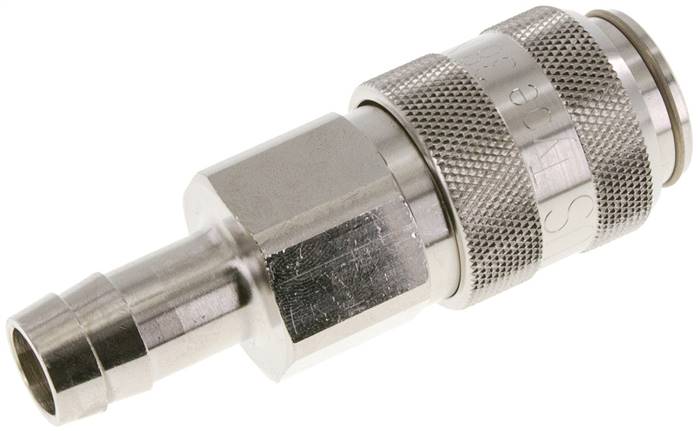 Schnellkupplung (NW15) 19 (3/4")mm Schlauch, Messing vernickelt