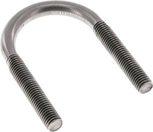 Rundstahlbügel, M 10, 38 - 42,4mm, 1.4301