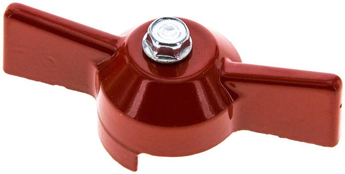 Kombigriff-rot, Größe 3, Knebel (Aluminium lackiert)