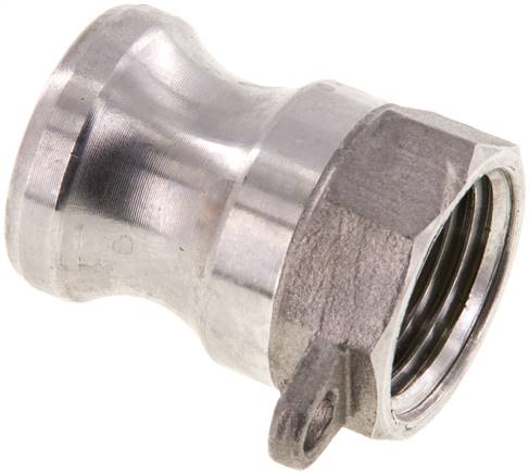 Kamlock-Stecker (A) NPT 1/2"(IG), Edelstahl (1.4408)