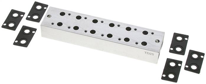 Mehrfachanschlussplatte (6-fach) für 3/2-Wege Ventile zu V 31-6