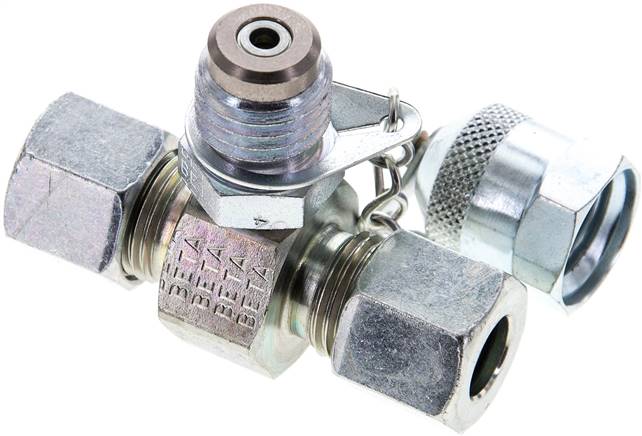 Messanschluss M16x2, 10 L (M16x1,5)-HD-Verschraubung, Stahl verzinkt