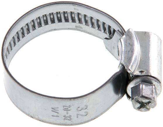 12mm Schlauchschelle 20 - 32mm, Stahl verzinkt (W1) (IDEAL)