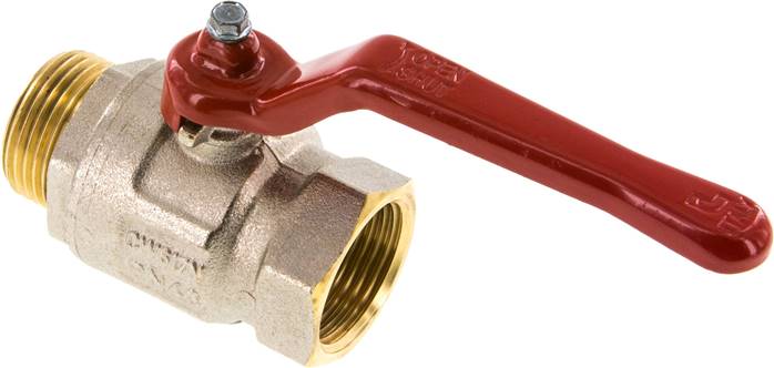 Messing-Kugelhahn, kurz, G 1" (AG/IG), -0,9 bis 40bar