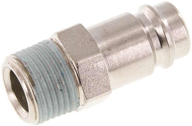 Kupplungsstecker (NW10) R 3/8"(AG), Stahl gehärtet & vernickelt