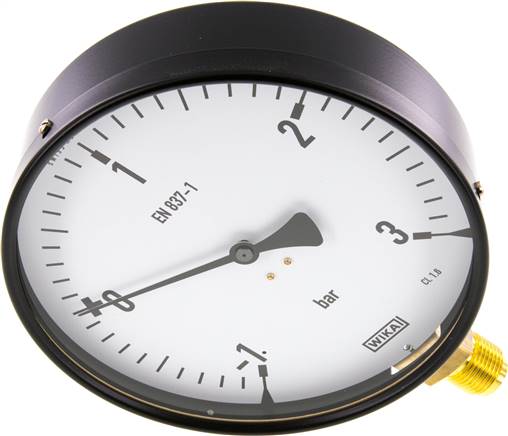 Manometer senkrecht, 160mm, -1 bis 3 bar