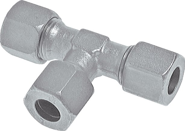 T-Schneidringverschraubung 12 L (M18x1,5), Stahl verzinkt