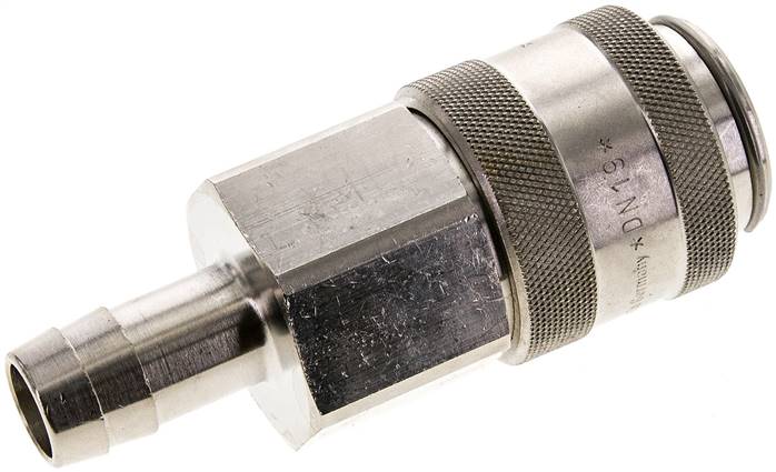 Schnellkupplung (NW19) 19 (3/4")mm Schlauch, Messing vernickelt
