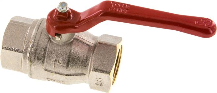 Messing-Kugelhahn, Rp 1", -0,9 bis 40 bar, voller Durchgang