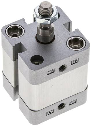 ISO 21287-Zylinder, doppeltw., Kolben 25mm, Hub 10mm, Kolbenstange AG