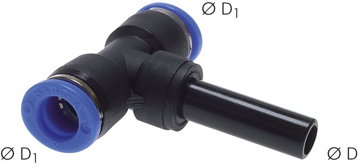 T-Steckanschluss 4mm Steckn./Schlauch, IQS-Standard