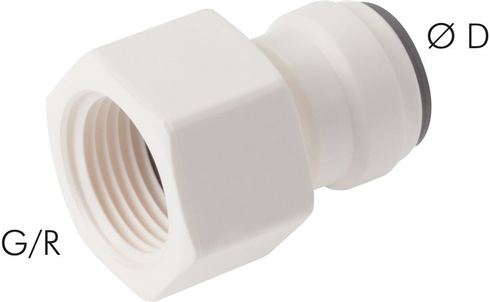 Steckanschluss m. Innengew. G 1/2"-6mm, IQS-LE (EPDM-Dichtung)
