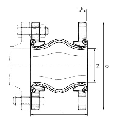 Kompensator, DN150-PN16 (DIN/EN), NBR