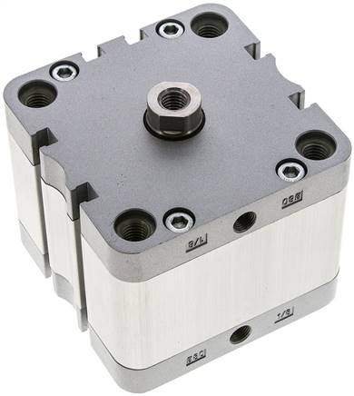 ISO 21287-Zylinder, doppeltw., Kolben 80mm, Hub 25mm, Kolbenstange mit IG