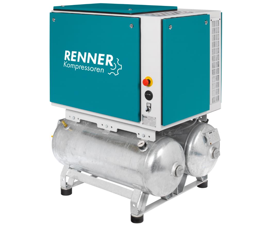 RENNER RIKO 960/2x90 S Industrie-Kolbenkompressor 10 bar - Kesselanlage verzinkt , zulassungsfrei!