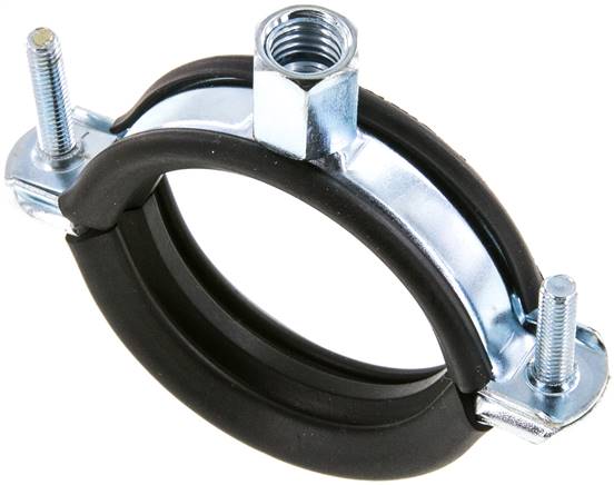Rohrschelle 46 - 52mm,Stahl verzinkt mit Einlage, FISCHER