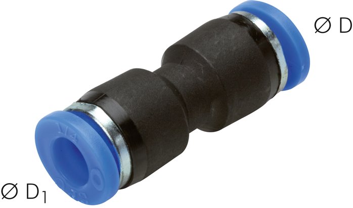Gerader Steckanschluss 1/4" (6,35 mm)x1/4" (6,35 mm), IQS-Inch