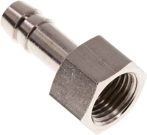 Aufschraub-Schlauchtülle G 1/4"-8 (5/16")mm, Messing vernickelt