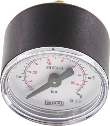 Manometer waagerecht (KU/Ms), 40mm, 0 - 6 bar, G 1/8"