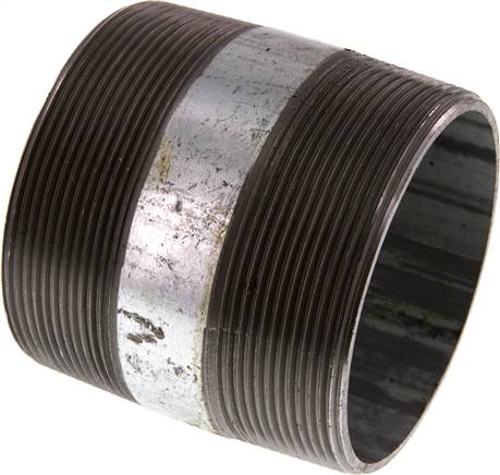 Rohrdoppelnippel R 3"-80mm, Stahlrohr ST 37 verzinkt