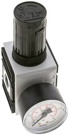 FUTURA Druckregler, G 3/8", 0,1 - 2bar, mit durchgehender Druckversorgung