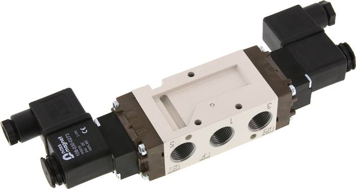 5/2-Wege Magnetventil, G 3/8", Impulsventil, 230 V AC