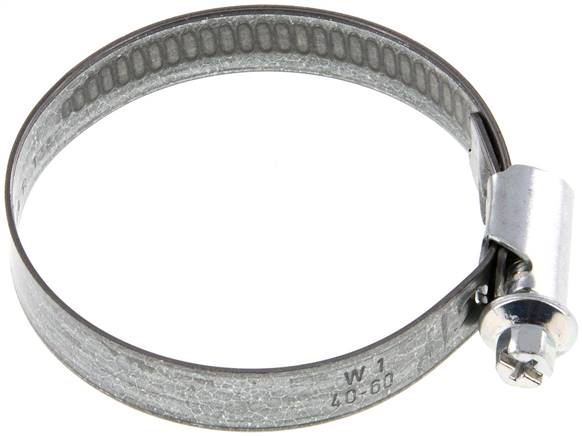 12mm Schlauchschelle 40 - 60mm, Stahl verzinkt (W1) (NORMA)