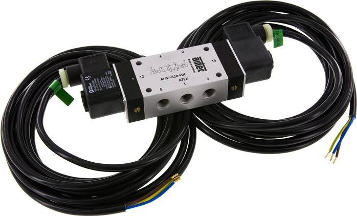 5/2-Wege Magnetimpulsventil, G 1/4", 230 V AC (ATEX), 2 -10 bar