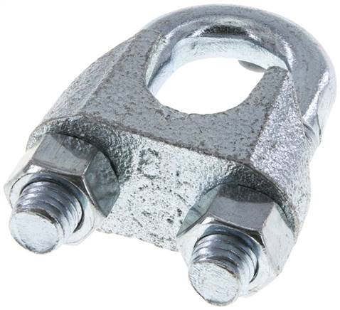Drahtseilklemme f. 19,0mm Seil, M 12, B=32, Stahl verzinkt